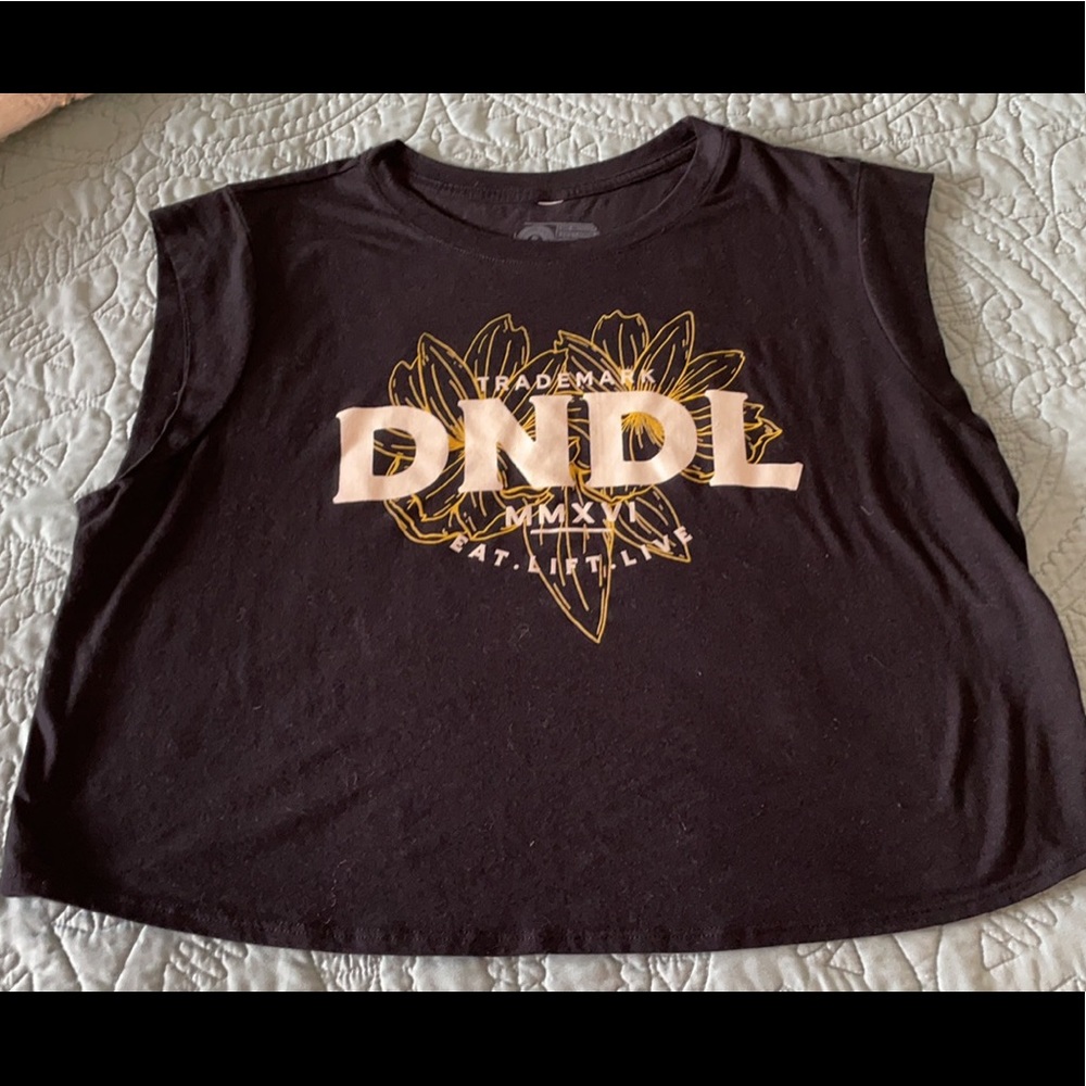 Donuts and deadlifts crop muscle tank